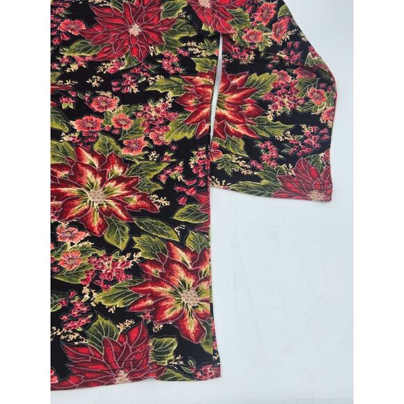 The Vermont Country Store Red Floral Top Size Medium VTG - Picture 6 of 16
